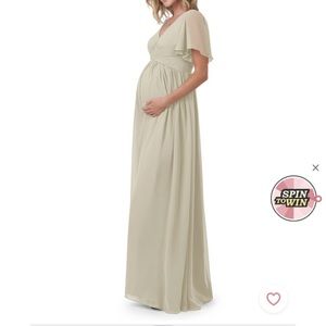 Azazie Verna Bridesmaids Dress (Maternity) - Taupe
